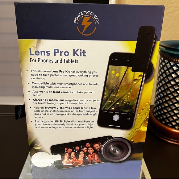 Power To Go Lens Pro Kit
For Phones and Tablets brand new in sealed box - Picture 2 of 9